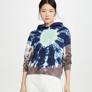 Monrow Sun Burst Tie Dye Relaxed Hoodie
